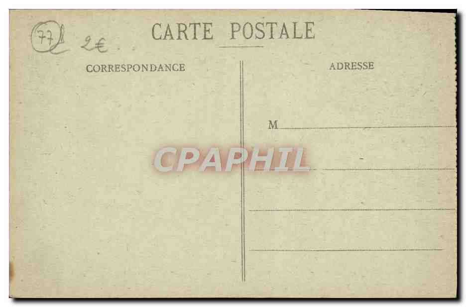 Wald von Fontainebleau — Eingang zum Désert d'Apremont — n° 387 — Rückseite