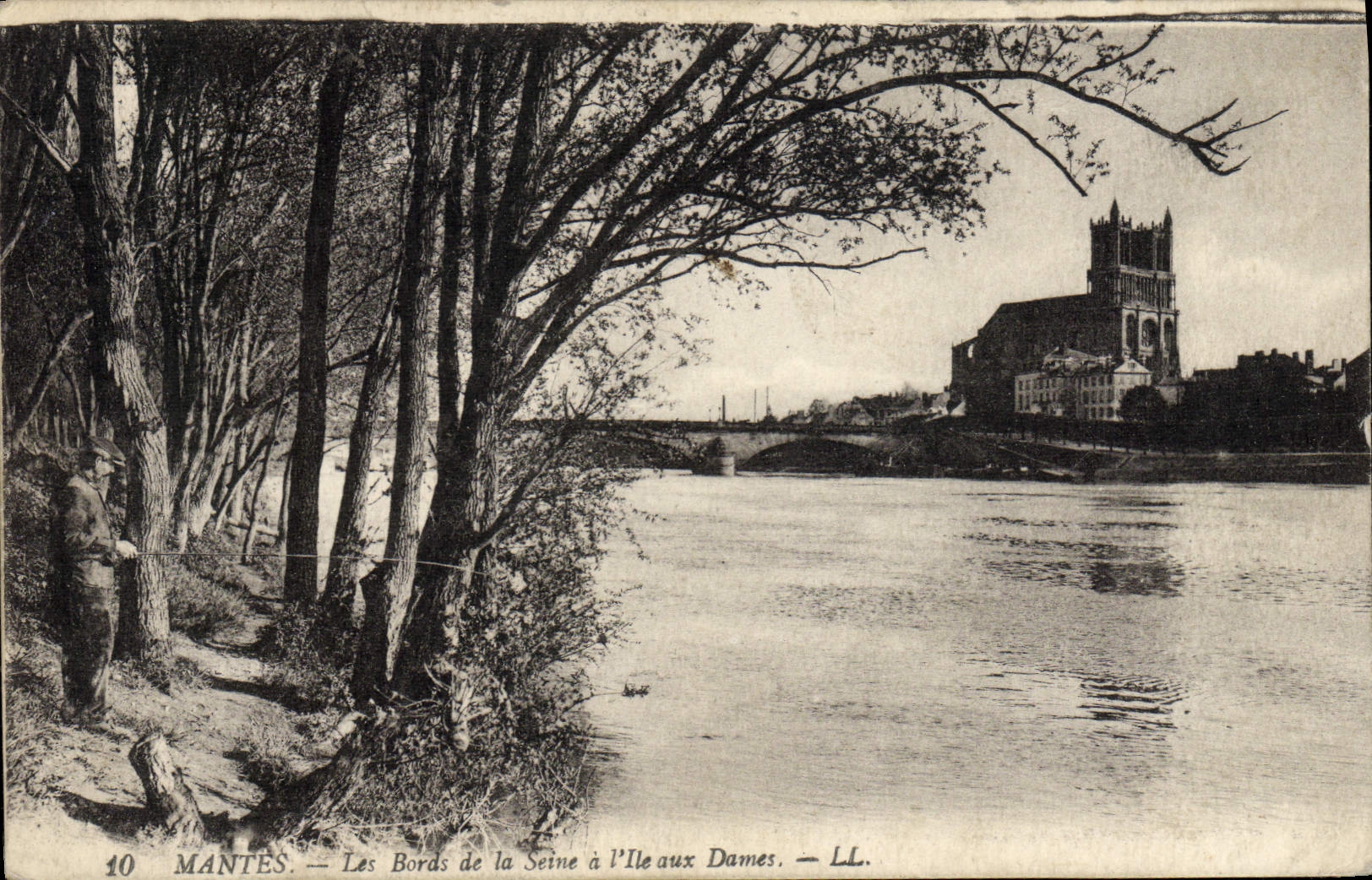 Mantes — Les Bords de la Seine à l'Île aux Dames — LL. — N°10