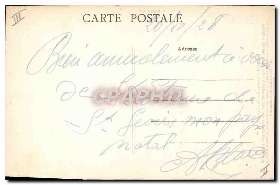Mandrin durant sa sixième campagne sur son cheval gris pommelé — St-Etienne-de-St-Geoirs — A. Generey, édit. — Extrait du Livre « Mandrin », capitaine général des contrebandiers, par Funck Brentano — Paris, Librairie Hachette, in-8 — Verso