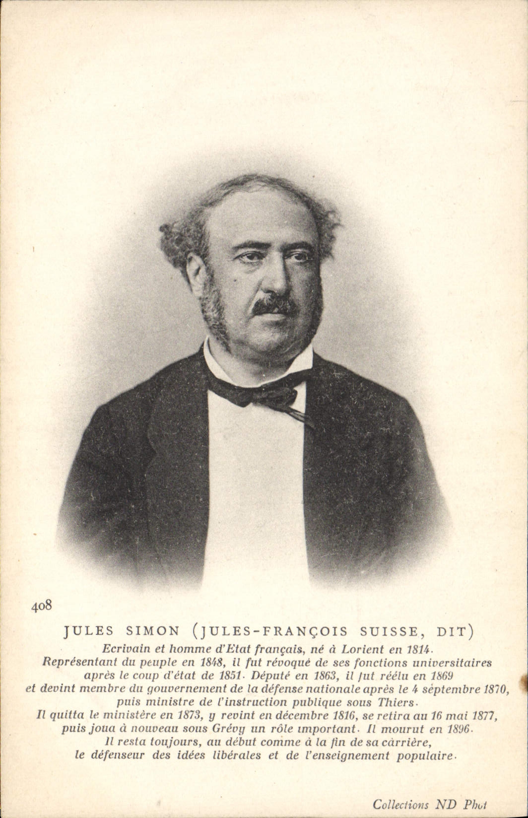 CPA Jules Simon Ecrivain et homme d'Etat Francais 