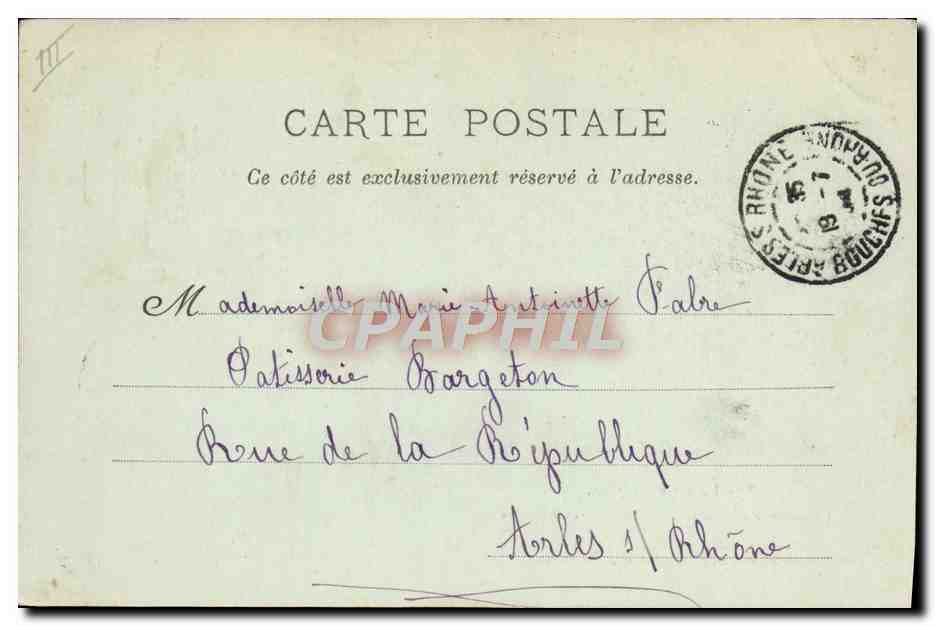 CPA La femme Avocat — Verso