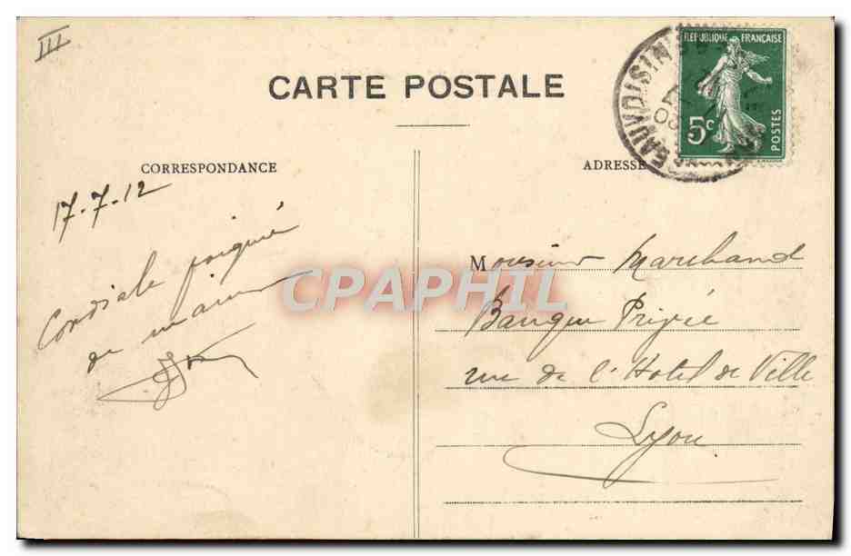 CPA Rochefort le chateau Mandrin chef des contrebandiers — Verso