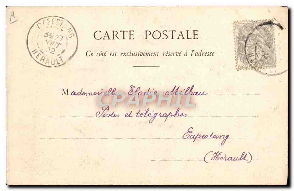 CPA Affaire Humbert Crawford Vue du domaine de Celeyran Salle a manger  — Verso
