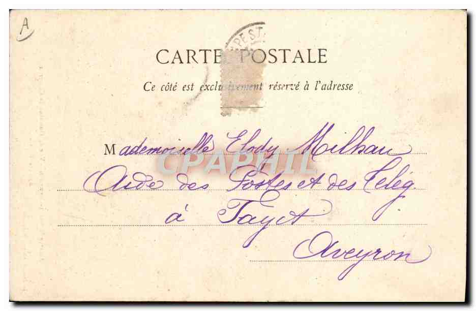 CPA Affaire Humbert Crawford Vue du domaine de Celeyran Chambre royale  — Verso