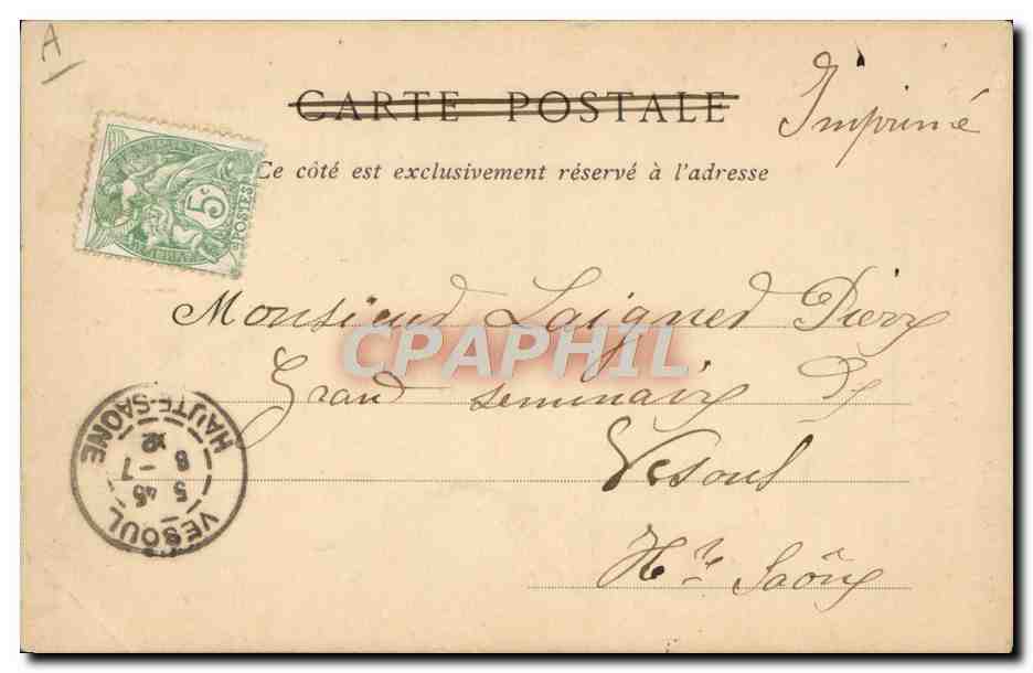 CPA Aux Poires ! Projet de monument dedie a Madame Humbert Guillaume Lapagne  — Verso