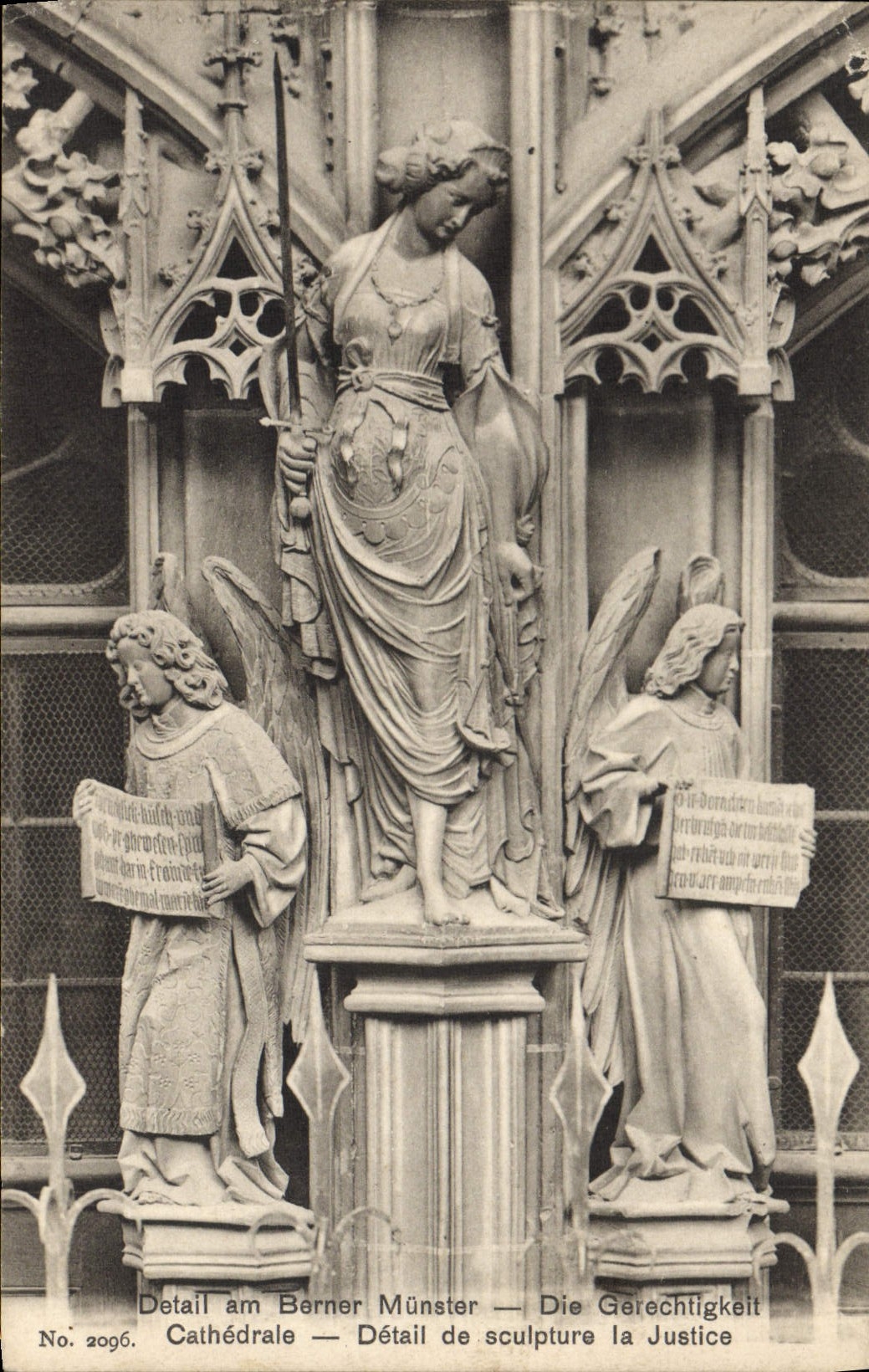 Détail am Berner Münster — Die Gerechtigkeit — Ed. Phot. Franco — No. 2096