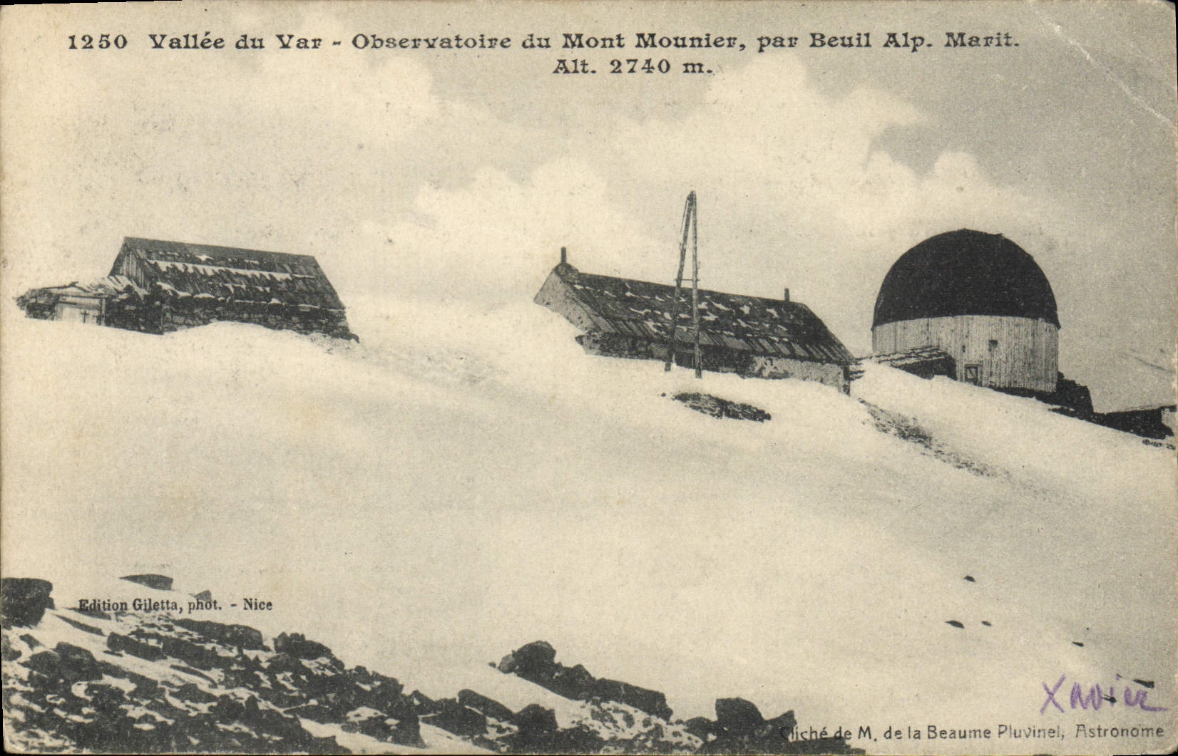 Vallée du Var - Observatoire du Mont Mounier — par Beuil Alp. Marit. — Édition Gilletta, Nice