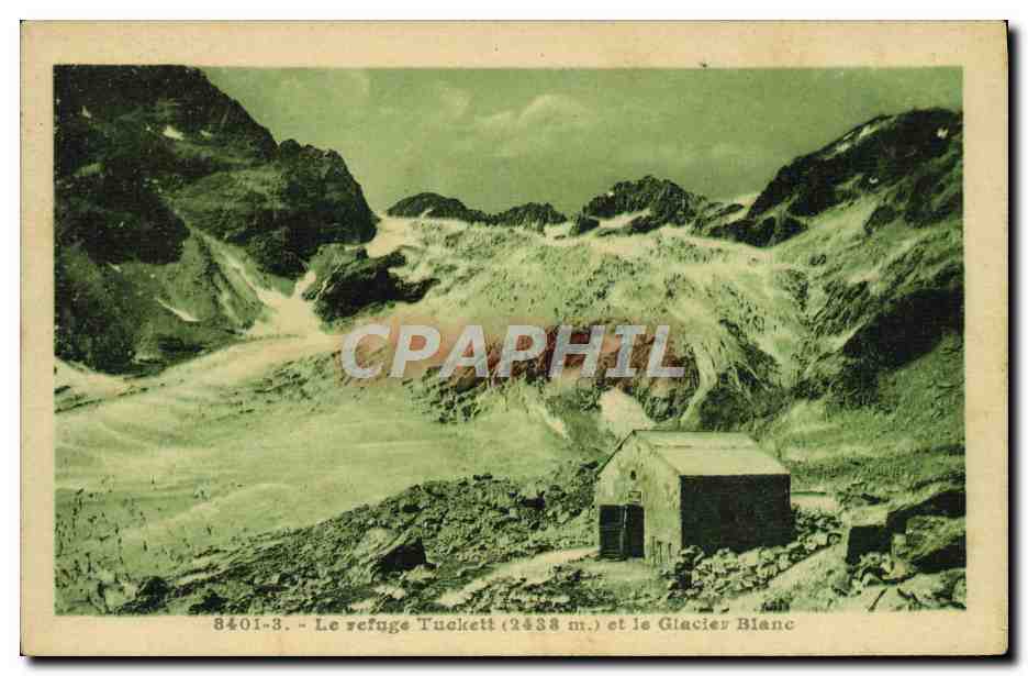 CPA Alpinisme Le refuge Tuckett et le glacier blanc 