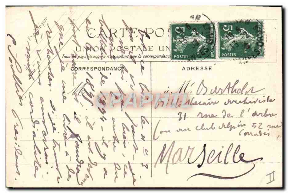 CPA Alpinisme Chalet Hotel du Canigou Club alpin Francais  — Rückseite