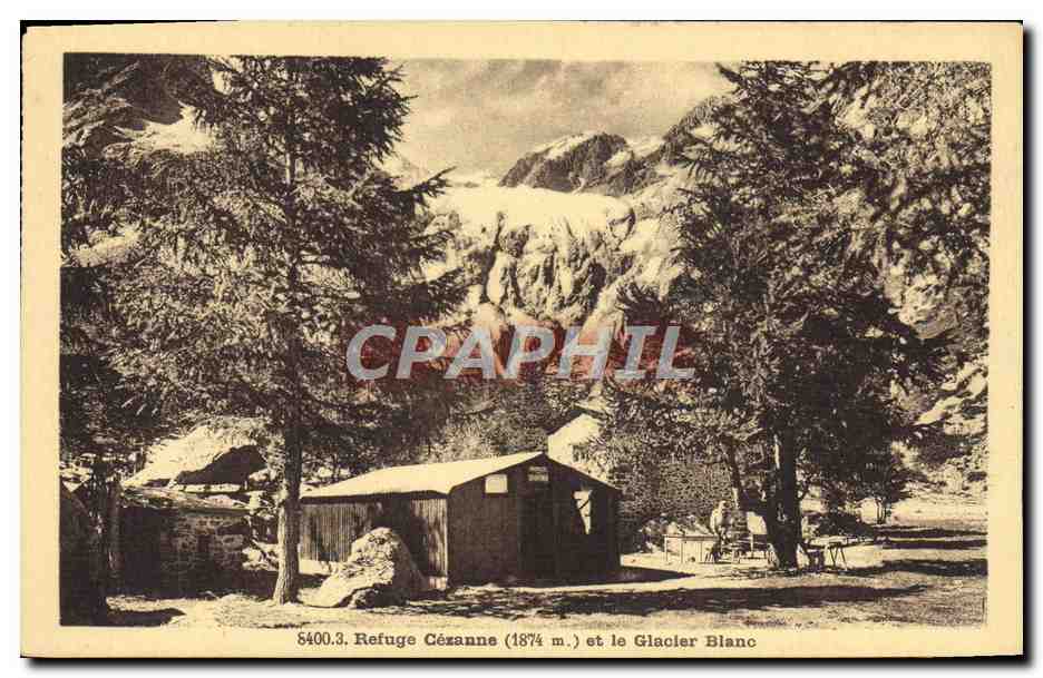 CPA Alpinisme Refuge Cezanne et le glacier Blanc 