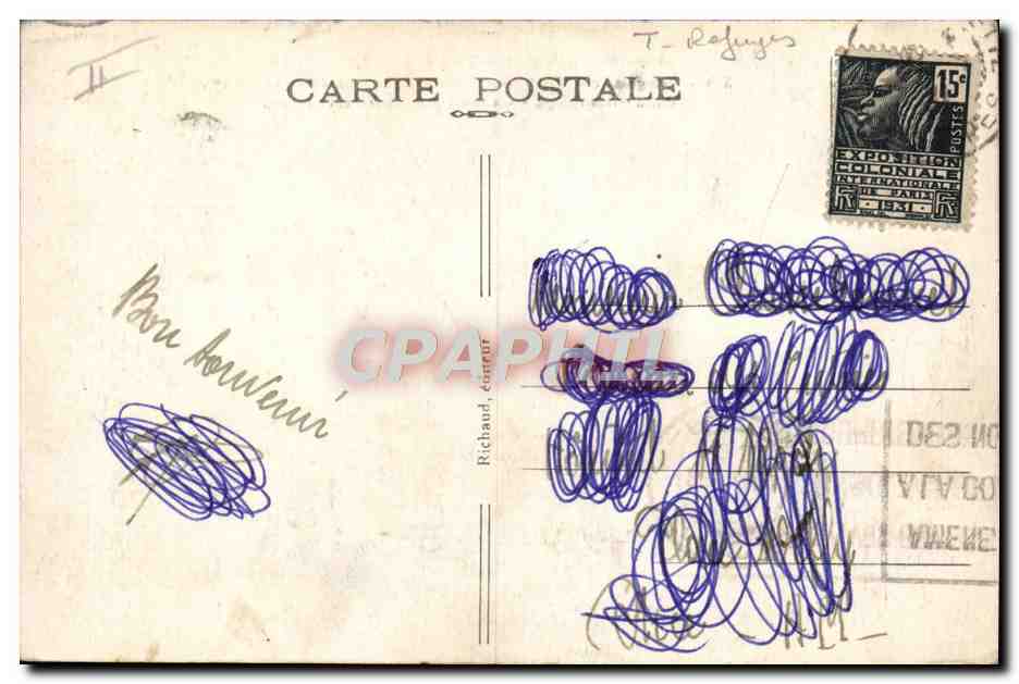 Route des Alpes — Col d'Allos refuge — Éditeur non identifié, n° 529 — Verso
