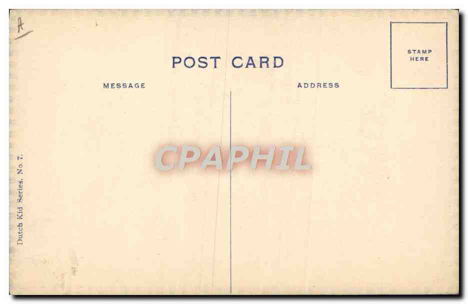 CPA Sports d'hiver Patinage Enfant Old Holland — Rückseite