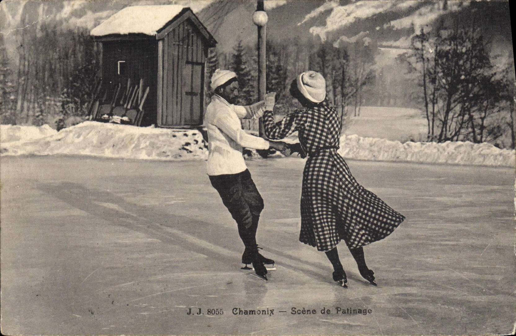 Chamonix — Eisskating-Szene — J.J. 8055