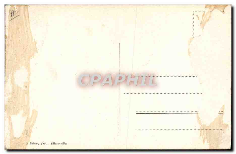 CPA Sports d'hiver Patinage Villars Hotel Muveran — Rückseite