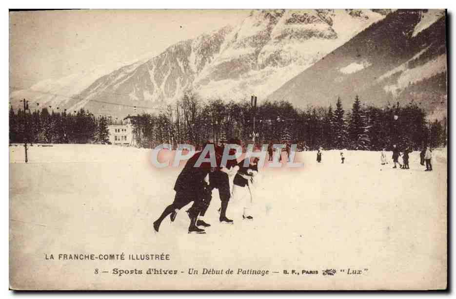 CPA Sports d'hiver Un debut de Patinage Franche Comte 