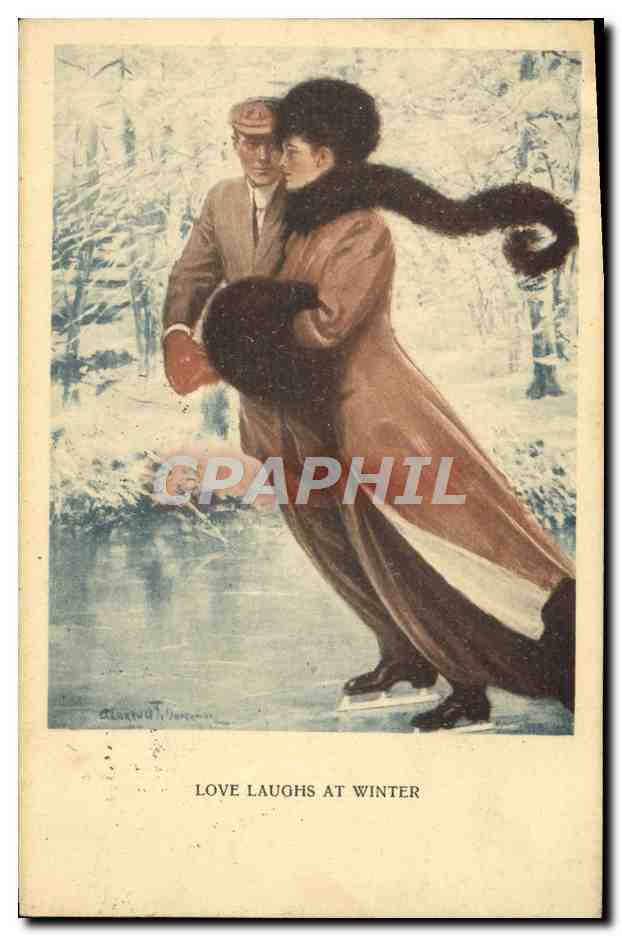 CPA Sports d'hiver Patinage Femme Love laughs at winter 