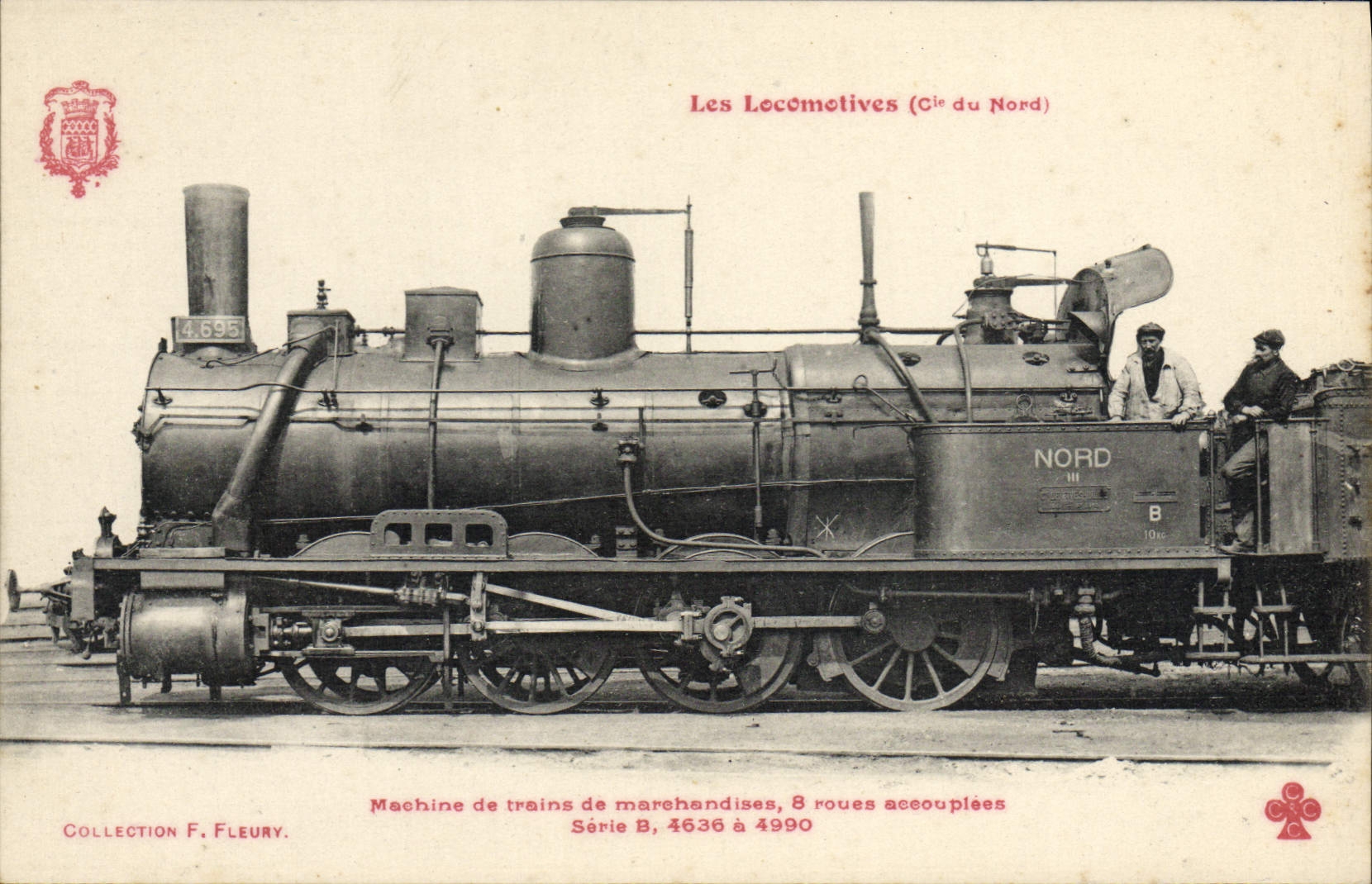 CPA Train Locomotive Cie du Nord Machine de trains de marchandises 