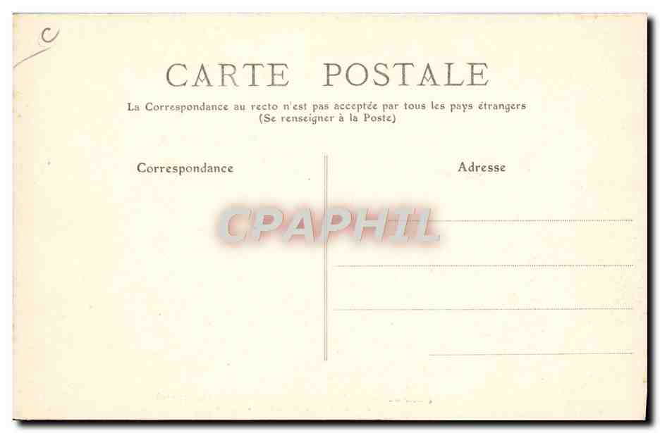 CPA Train Locomotive Machine de la Cie d'Orleans Service des voyageurs — Verso