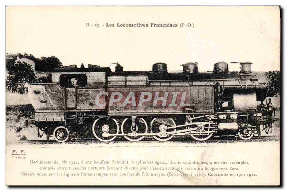 CPA Train Locomotive Machine Tender 5314 a surchauffeur Schmidt 