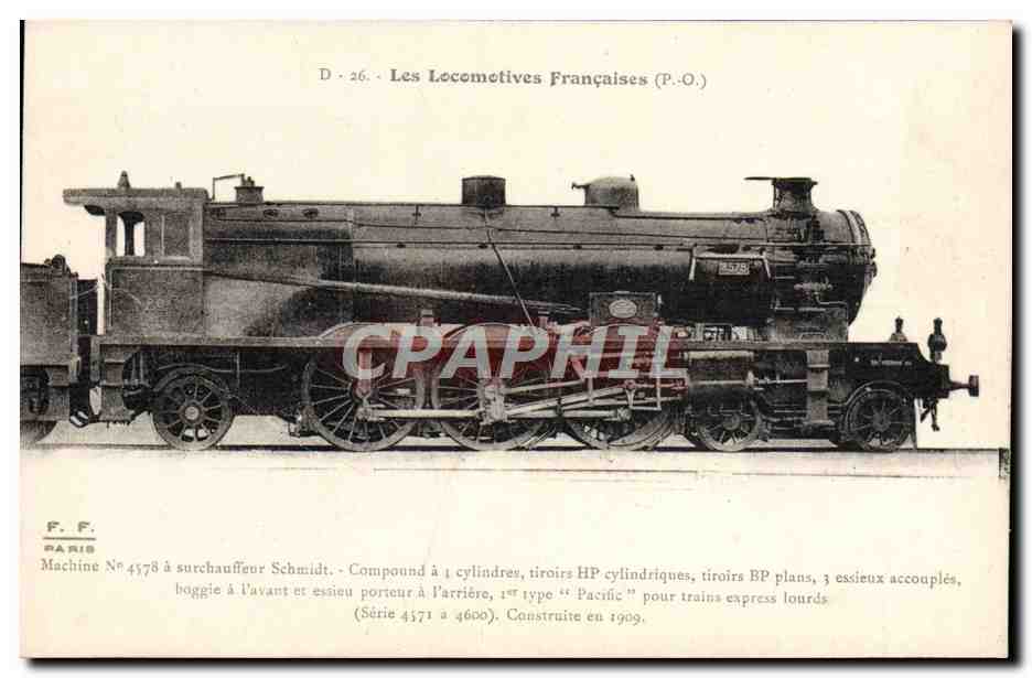 CPA Train Locomotive Machine 4578 a surchauffeur Schmidt 