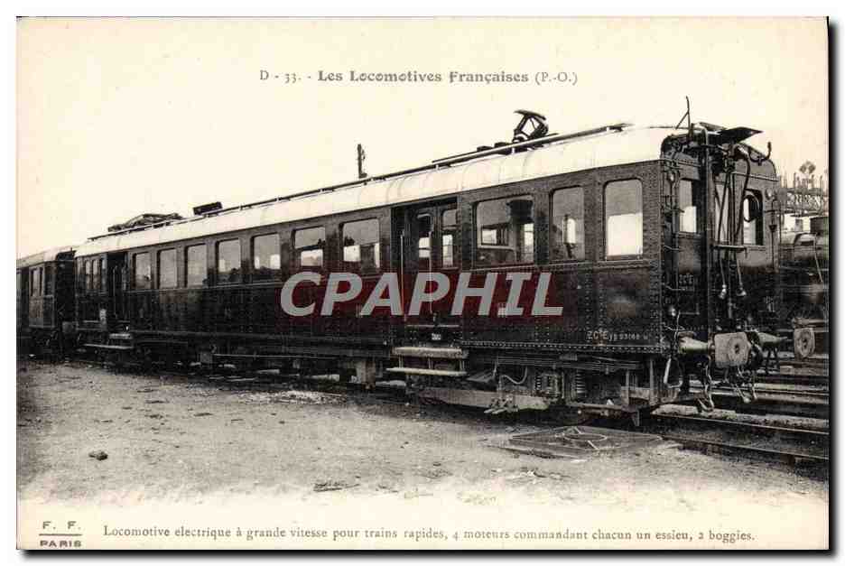 CPA Train Locomotive electrique a grande vitesse pour trains rapides