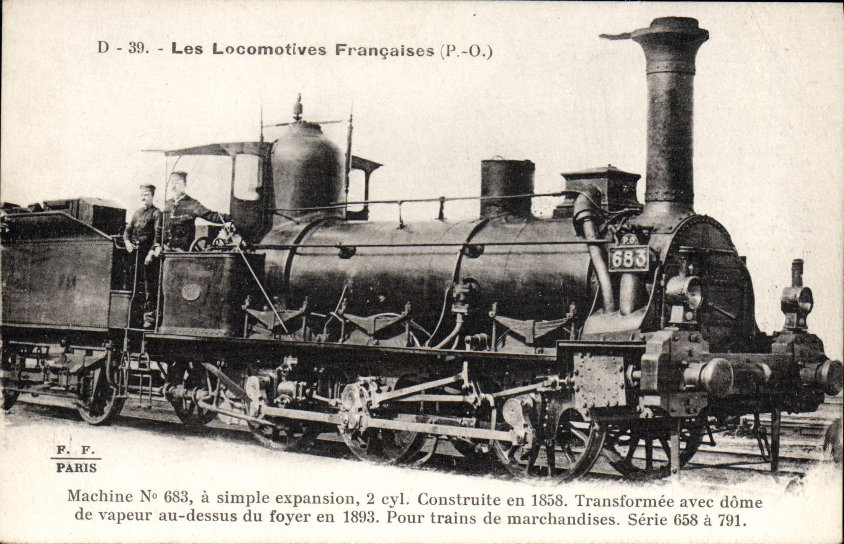CPA Train Locomotive Machine 683 a simple expansion 