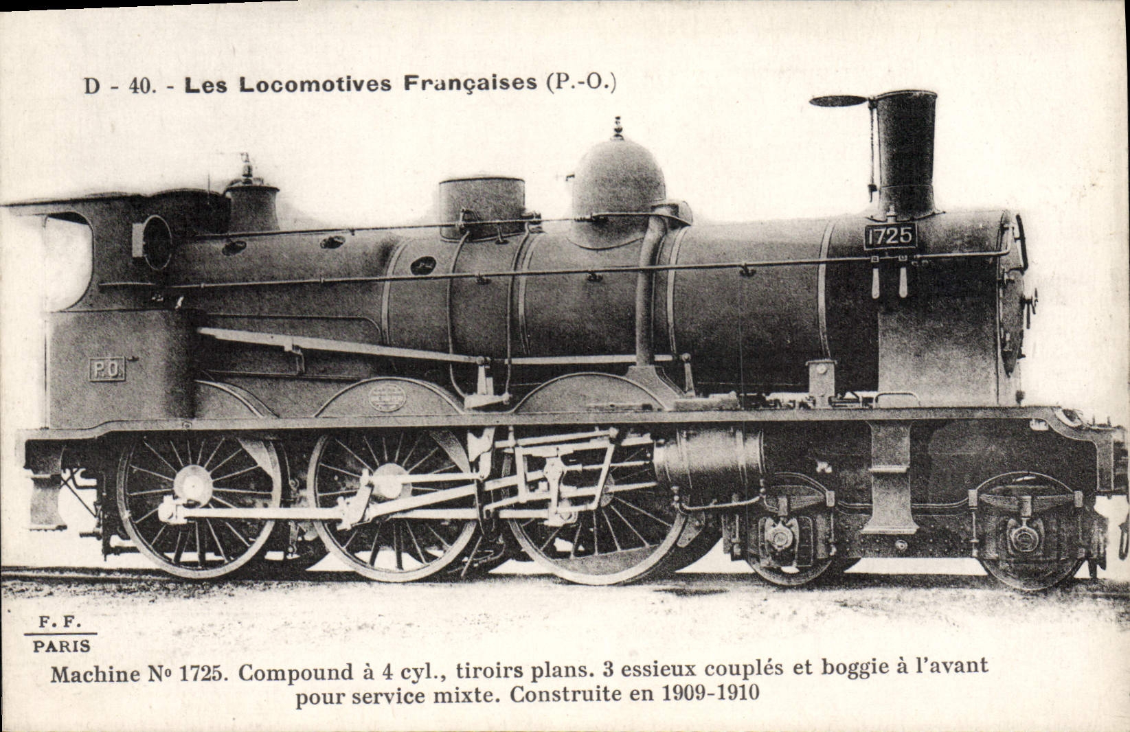 CPA Train Locomotive Machine 1725 
