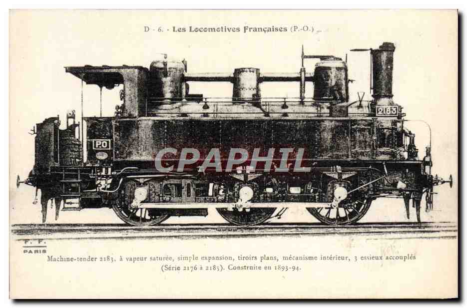 CPA Train Locomotive Machine 2183 a vapeur saturee