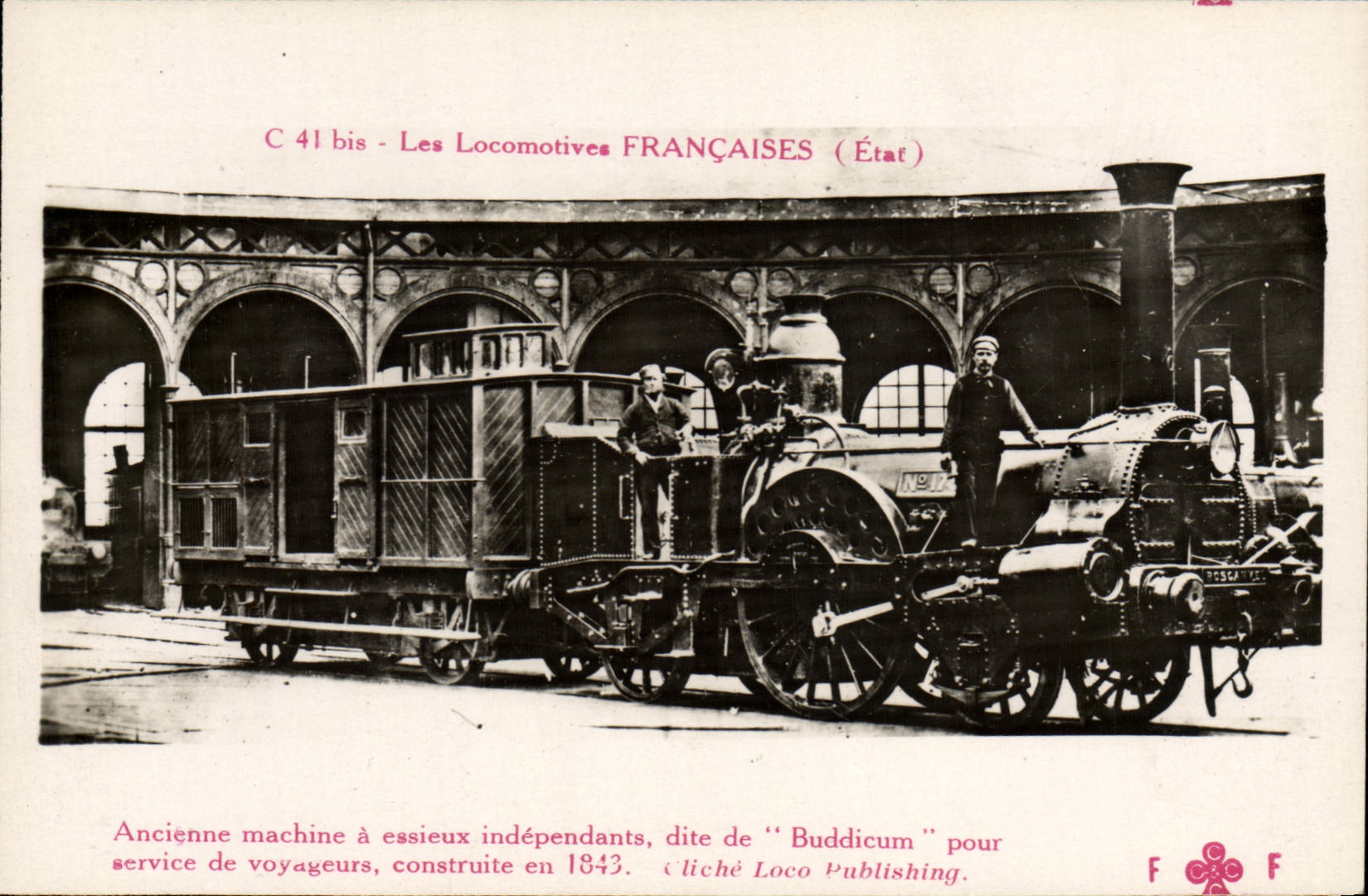 CPA Train Locomotive Ancienne machine a essieux independants dite de Buddicum 