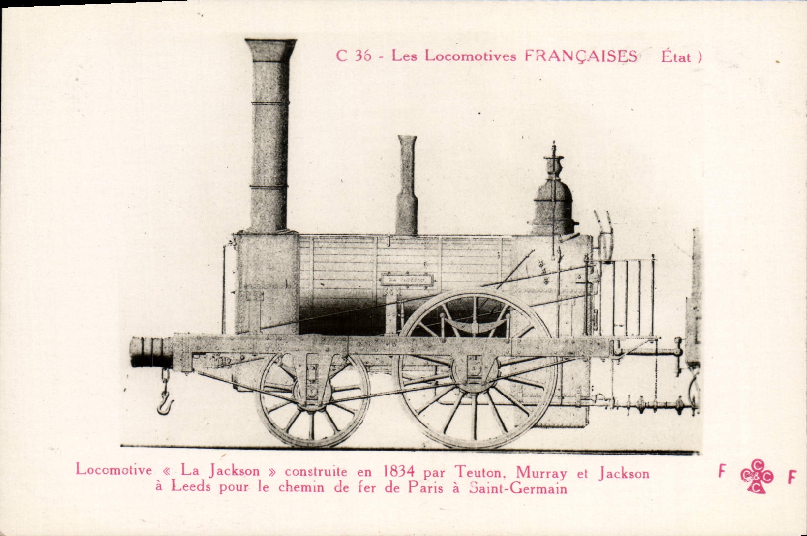 CPA Train Locomotive La Jackson Teuton Murray Jackson a Leeds Chemin de fer Paris a Saint Germain