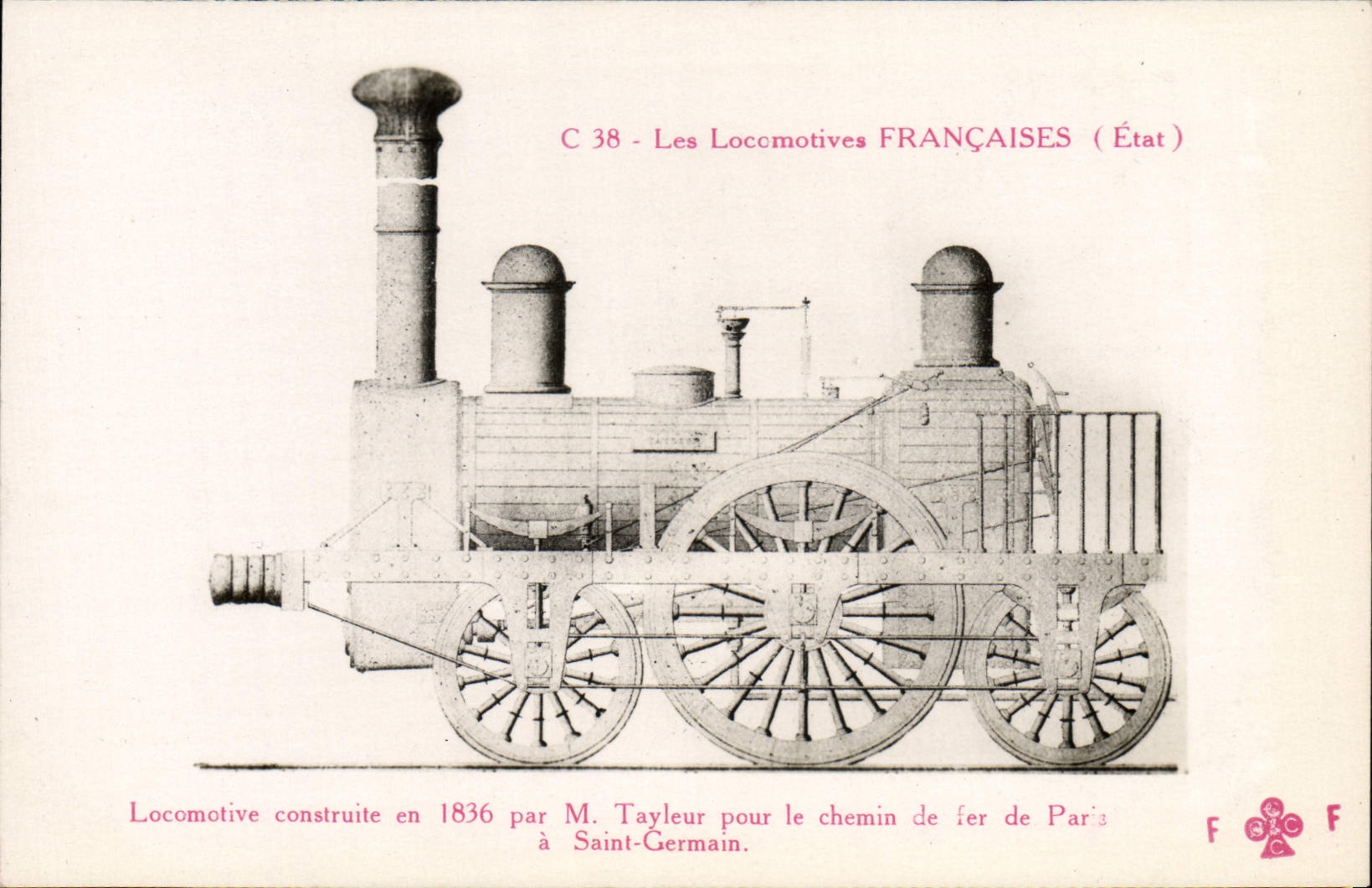 CPA Train Locomotive 1836 Tayleur Chemin de fer de Paris a Saint Germain