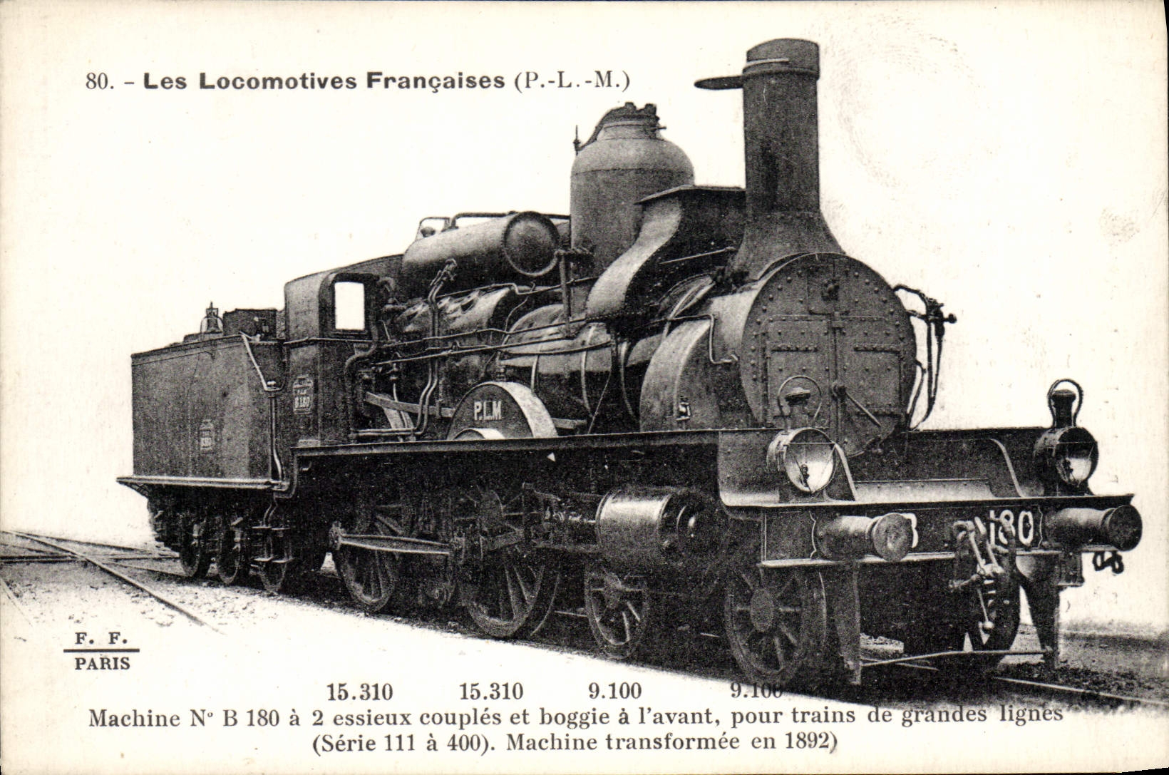 CPA Train Locomotive Machine B180 a 2 essieux 