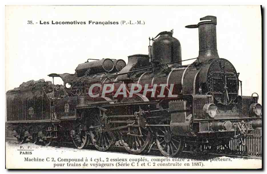 CPA Train Locomotive Machine C2