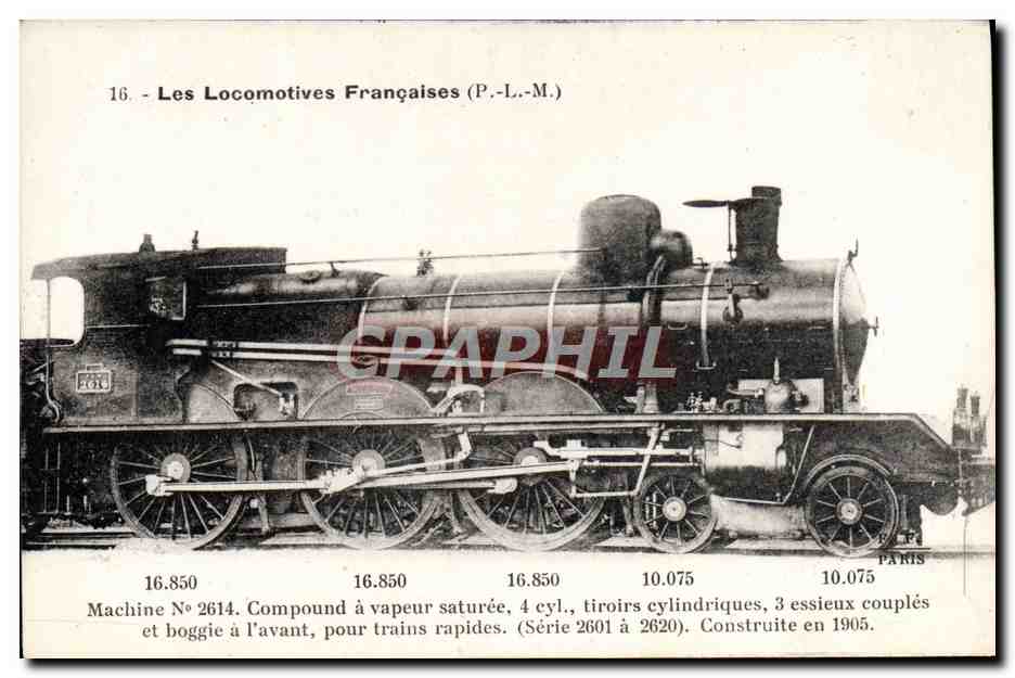 CPA Train Locomotive Machine 2614