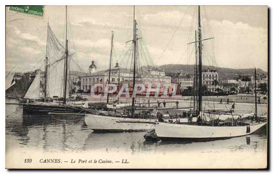 CANNES — Le Port et le Casino — LL.
