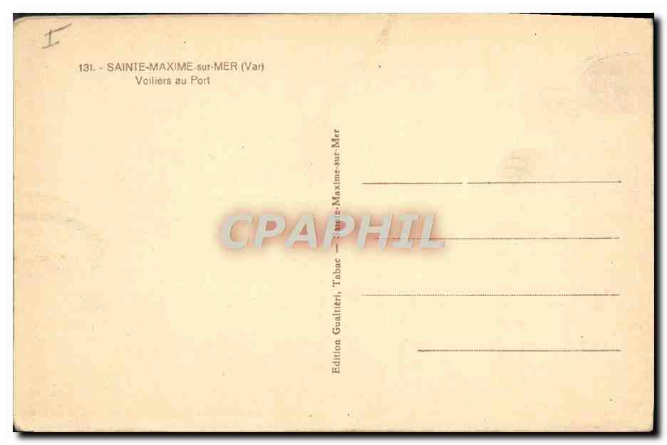 Sainte-Maxime-sur-Mer — Voiliers au Port — Édition Gualitér, Tabac — Reverso