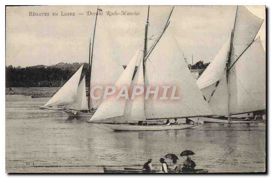 Régates en Loire — Devant Roche-Maurice — H. Bongue, N° RI 1