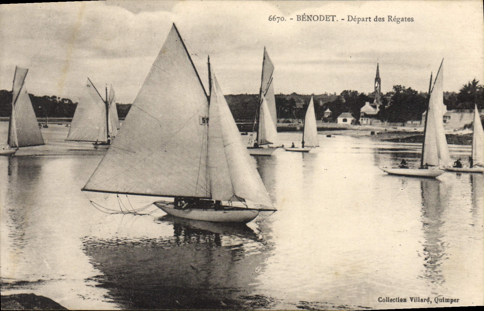 BÉNODET - Départ des Régates — Collection Villard, Quimper