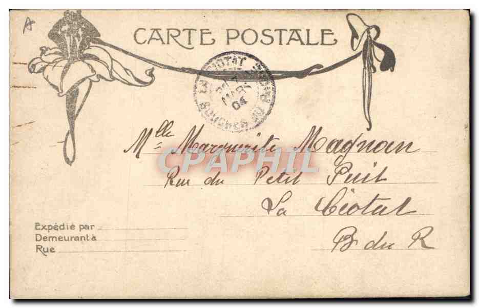 CPA Nu erotique Femme Egypte Egypt Cleopatre meurt sur le corps de son amant — Rückseite