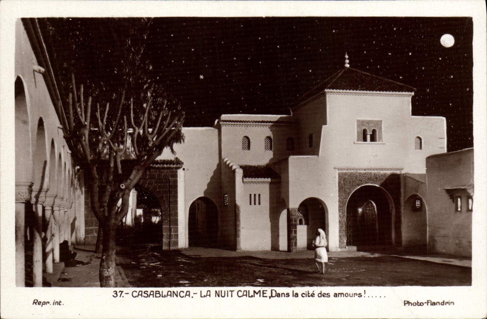 CPA Maroc Casablanca La nuit calme dans la cite des amours 