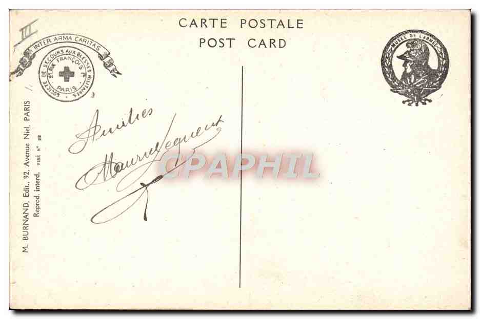 Pavillon du Zeppelin Z-8, abattu à Badonviller — Exposé au Musée de l'Armée aux Invalides — I.F. Boucior — Achterkant