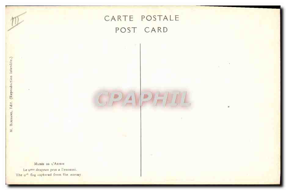 CPA Militaria Drapeau allemand  — Rückseite