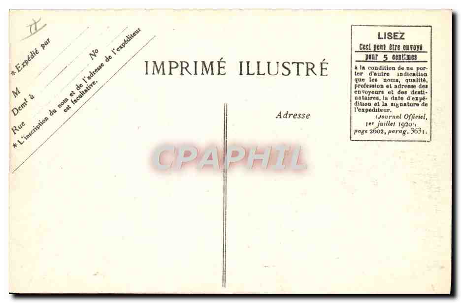 Glorification du Soldat Inconnu — Transfert du Cœur de Gambetta — M. Millerand dans le Cortège, place de la Concorde — 11 Novembre 1920 — Éditeur ELD — Reverso