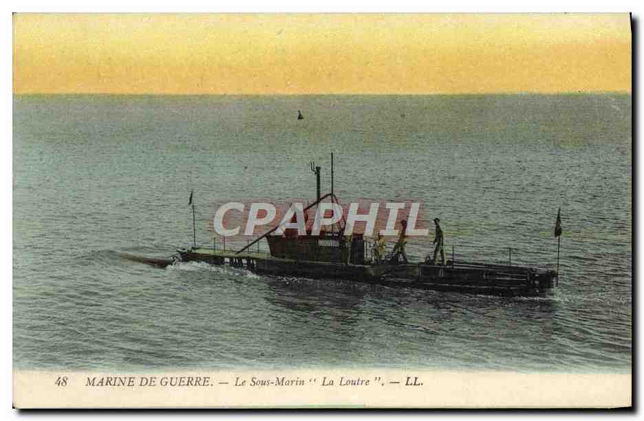 Marine de Guerre — Le Sous-Marin 'La Loutre' — LL. — CPAPHIL n°48