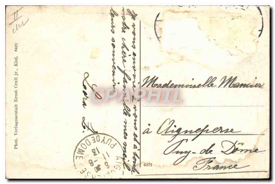 CPA Bateau Kiel Stadtpanorama Deutsches Unterseeboot  — Verso