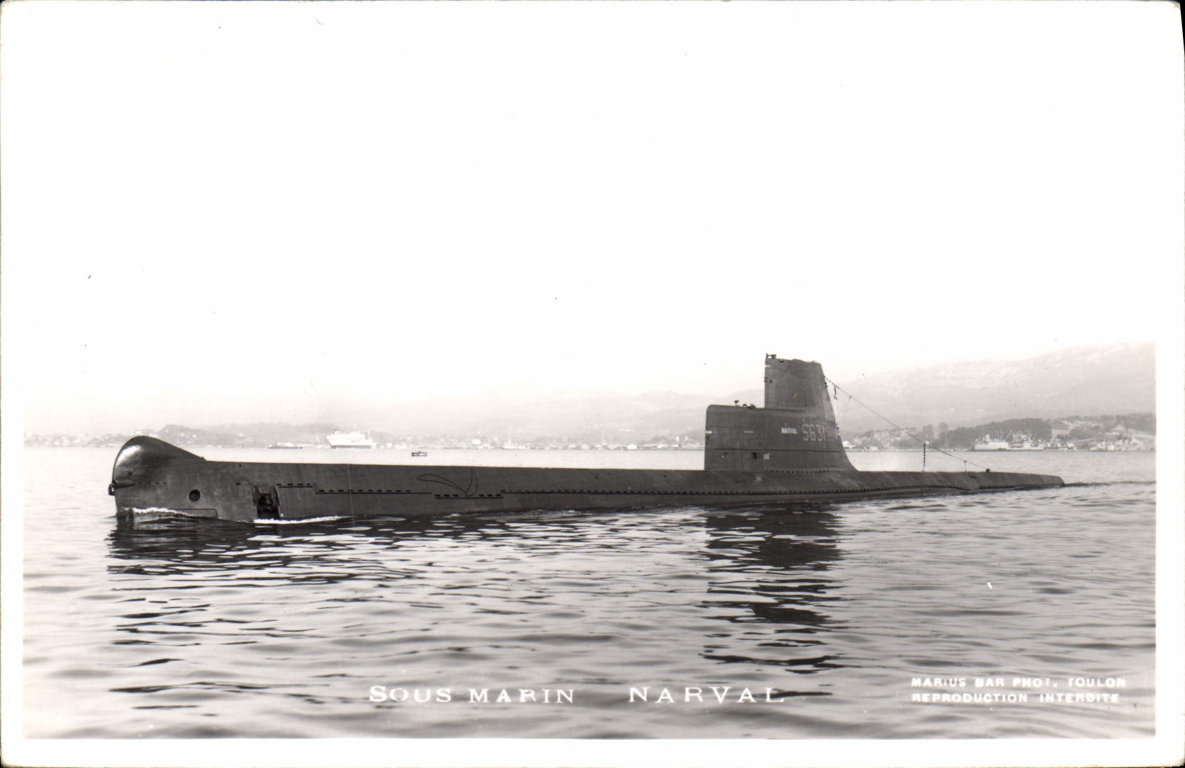 CPA Bateau Sous marin Narval