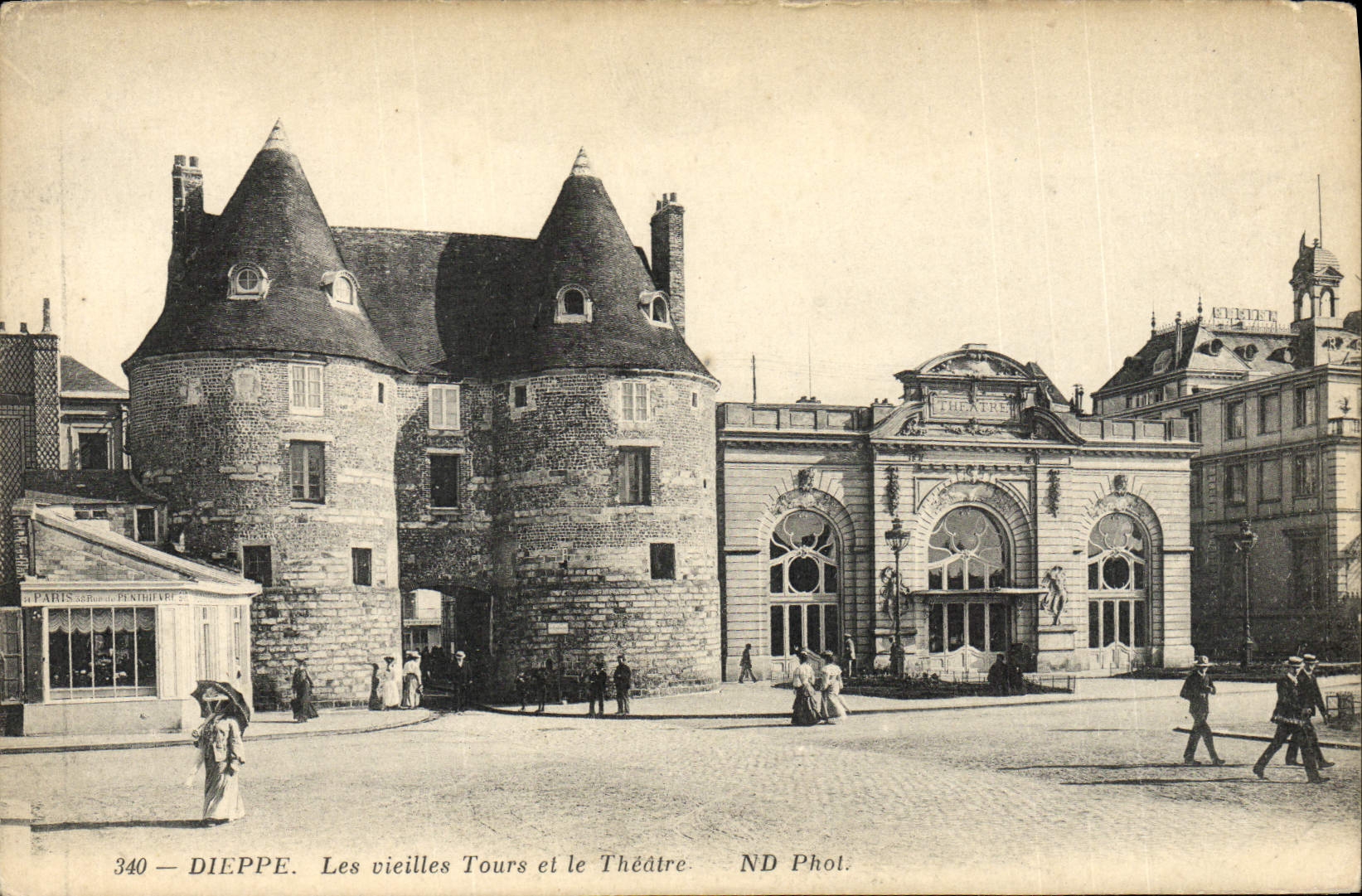 CPA Theatre Dieppe Les vieilles tours et le theatre 