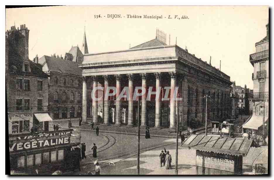 CPA Theatre municipal Dijon Publicite Vegetaline 
