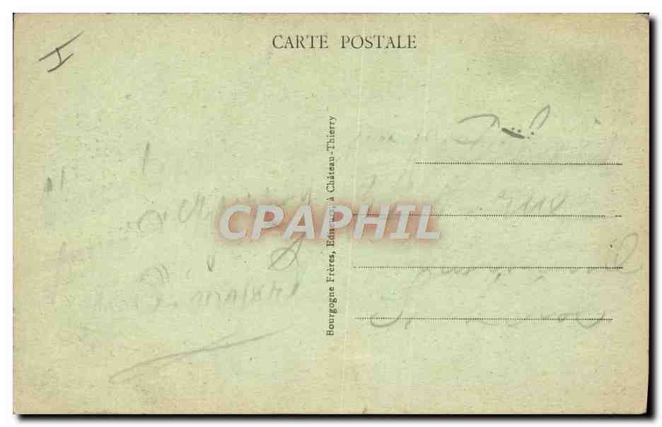 CPA Le Theatre et place Thiers Epernay — Verso