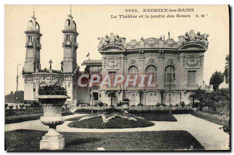 CPA Theatre Enghien les Bains Le theatre et le jardin des Roses